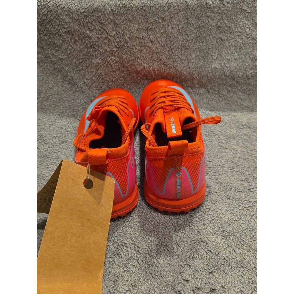 Nike Air Zoom Turf Indoor Soccer Shoes FQ8284-800 2Y New Orange Pink Teal - Picture 4 of 8